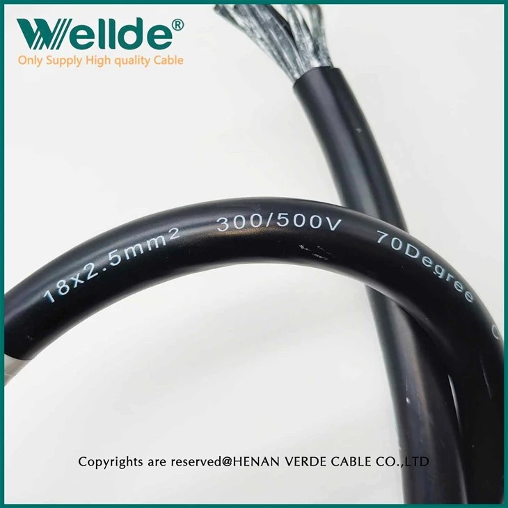 18 Core Copper Conductor 2.5 mm Wire Insulated Electric Control Cable