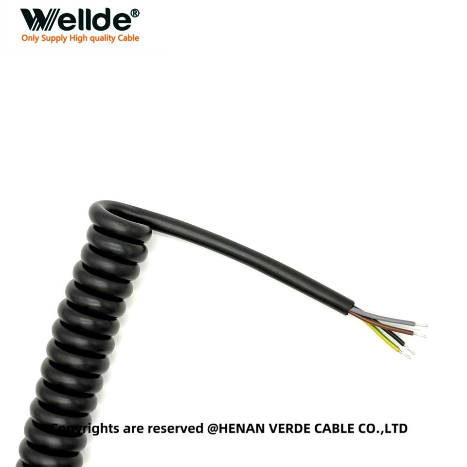 4x0.75mm² Retractable Spiral Cable