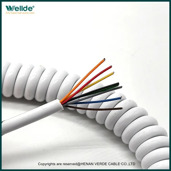 8 Core 1 mm White Spiral Cable suppliers